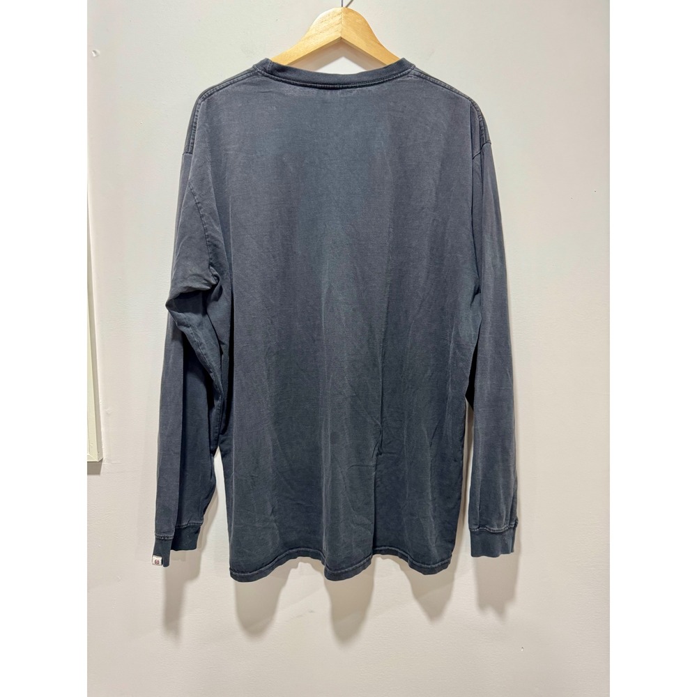 Phat Farm Mens Long Sleeve Graphic T-Shirt Faded Black Distressed Vintage 2XL - Picture 2 of 6